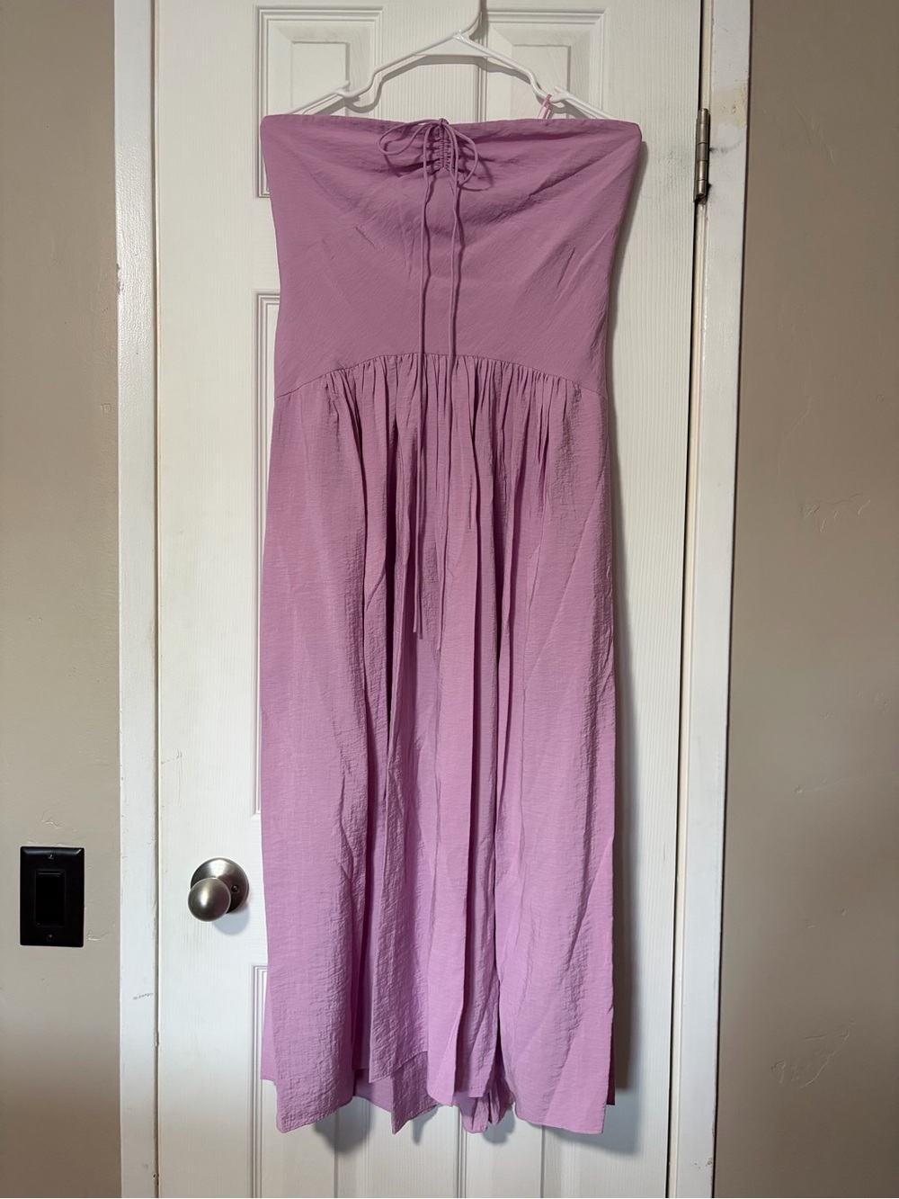Vince Lilac Strapless Maxi Dress with Front Tie